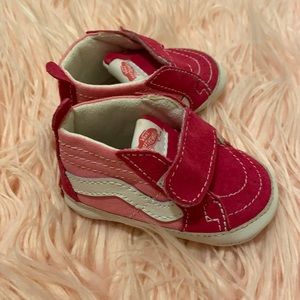 Baby Vans pink crib shoe old skool size 2.0 infant